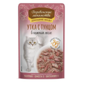 Деревенские лакомства Домашние обеды утка с тунцом в нежном желе пауч для кошек